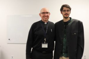 Sean Effron and Father Barry