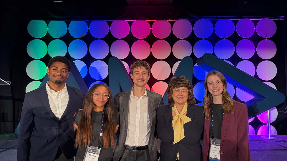 Group photo of Marian students at AMA awards