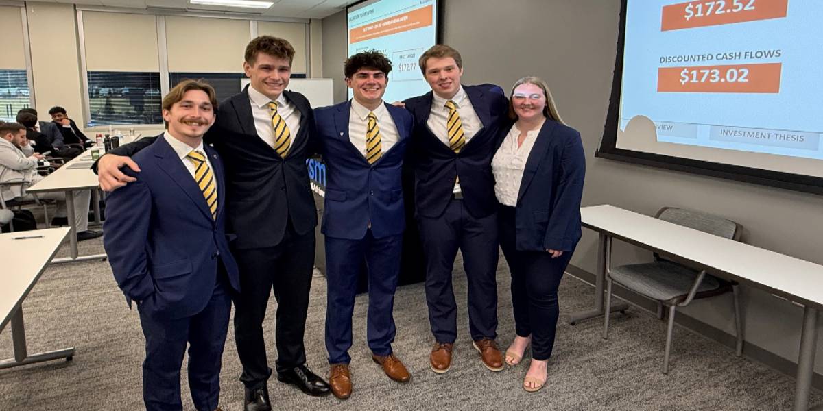 Marian University Finance Team Earns Runner-Up Finish at Statewide CFA Research Challenge