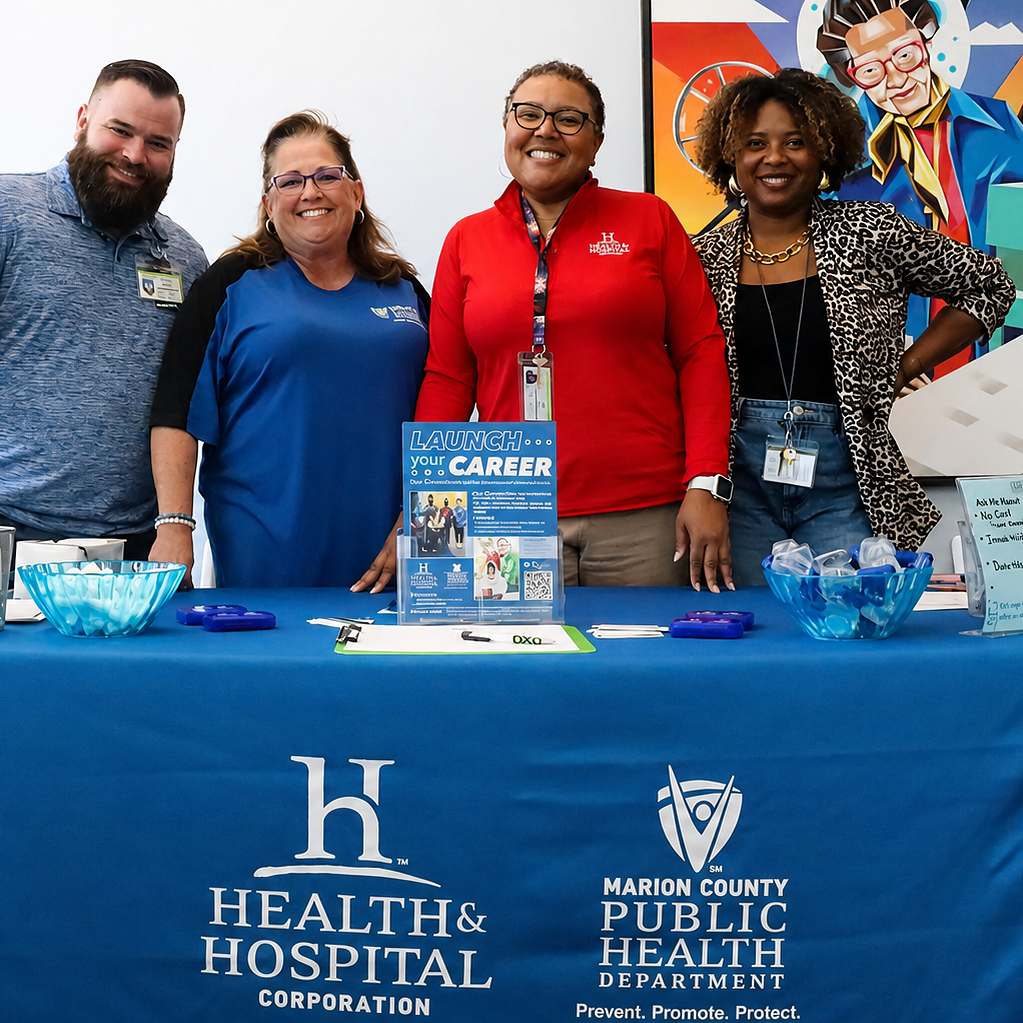 employers at a career fair
