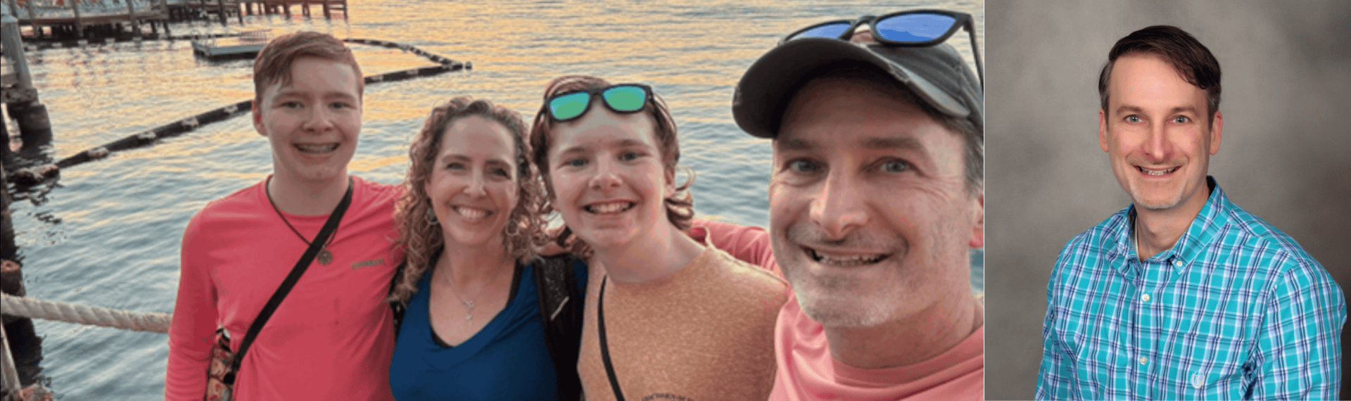 Dr. Rieser and his family on vacation