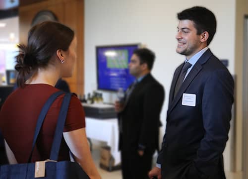 two accepted students in conversation