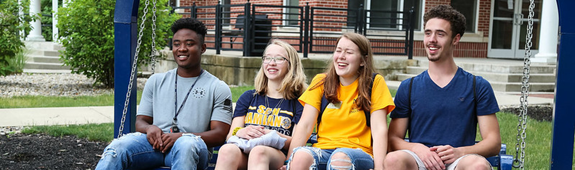 Students on bench