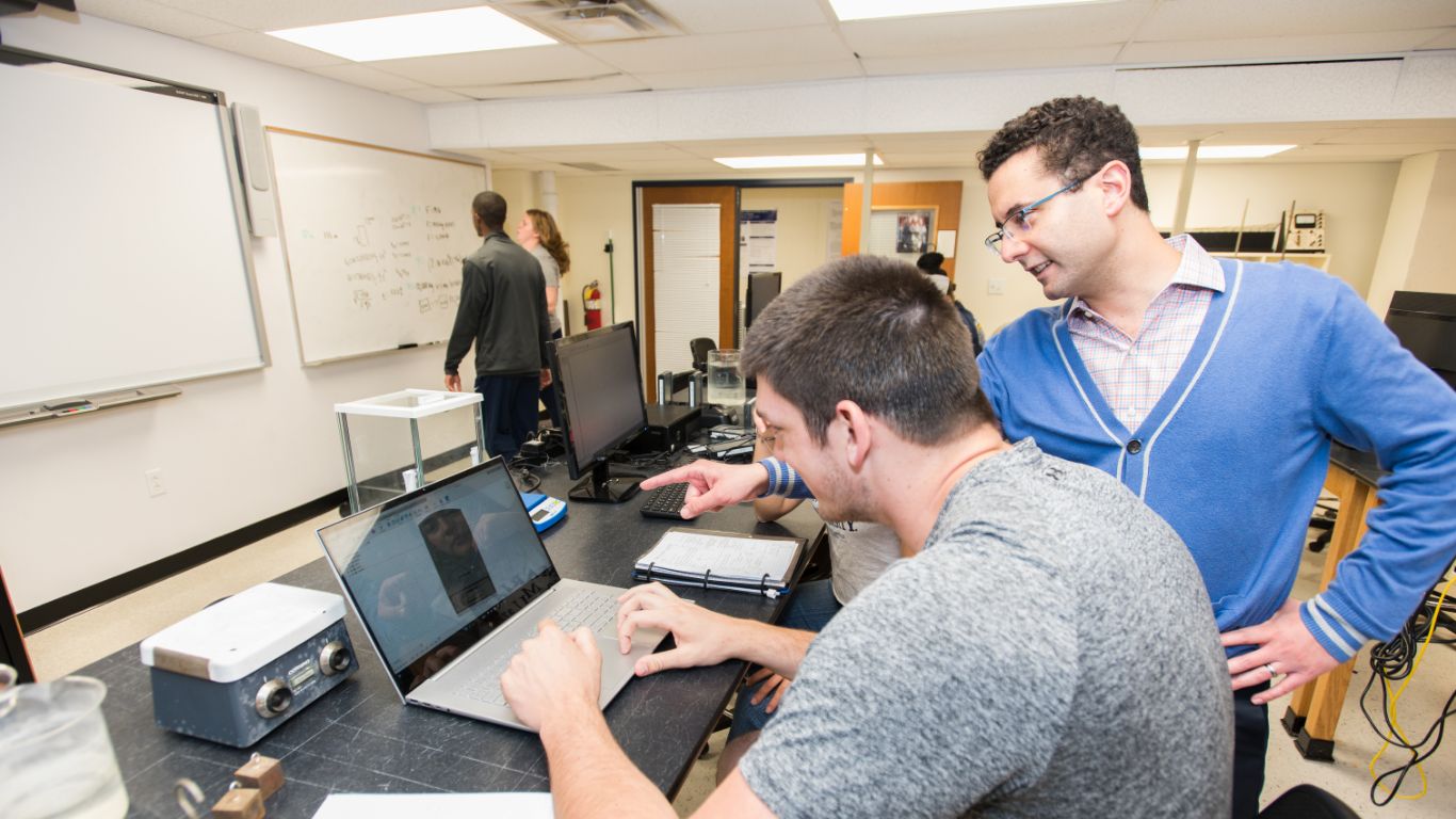 Student on computers