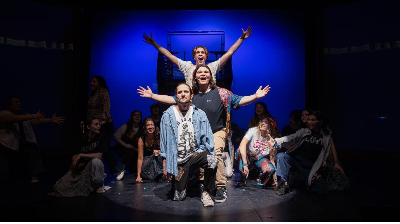 Theatre students performing