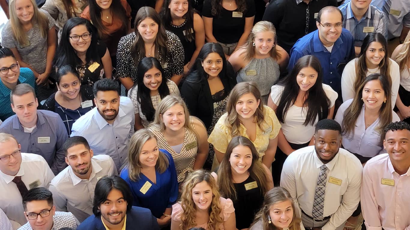 Group of people smiling together