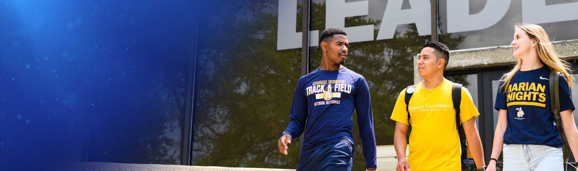 Students at conference talk 