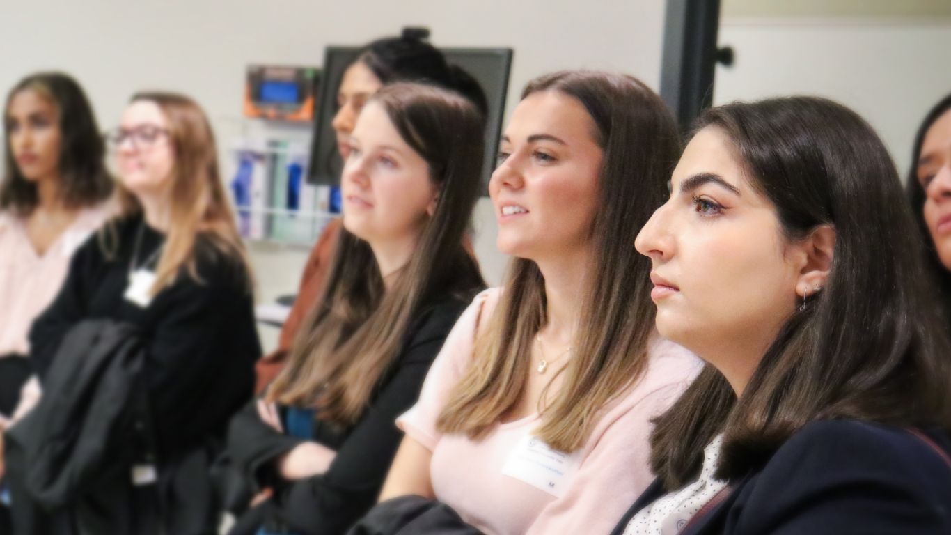 Student at conference talk