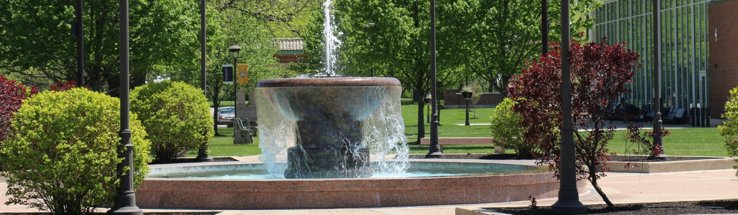 Marian University fountain