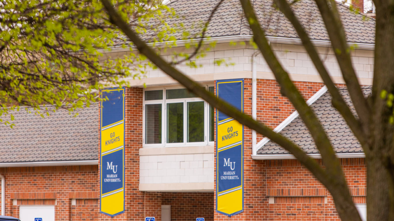 MU sign on building