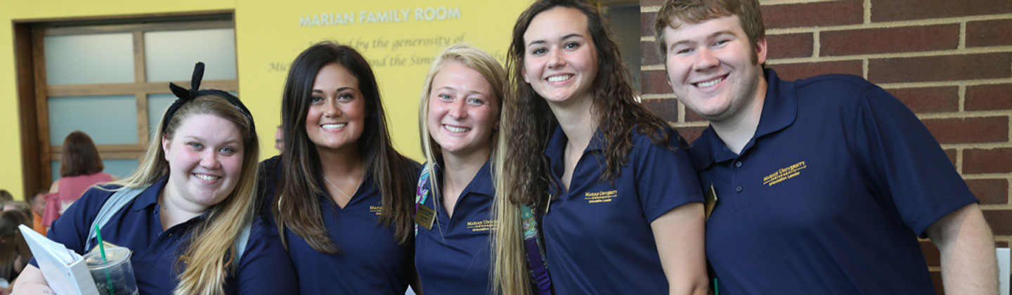 Orientation leaders posing for a photo