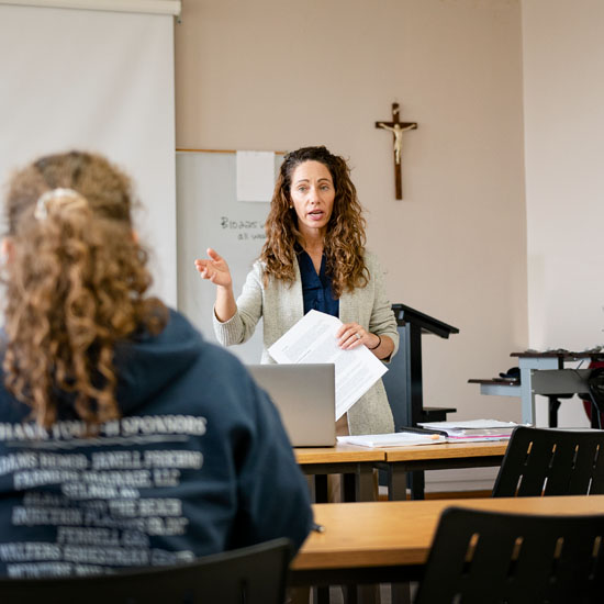 Professor in Classroom