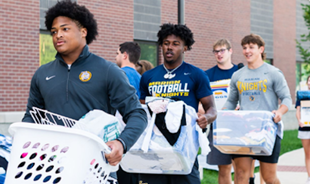 Students moving in