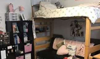 Inside a dorm room at University Hall