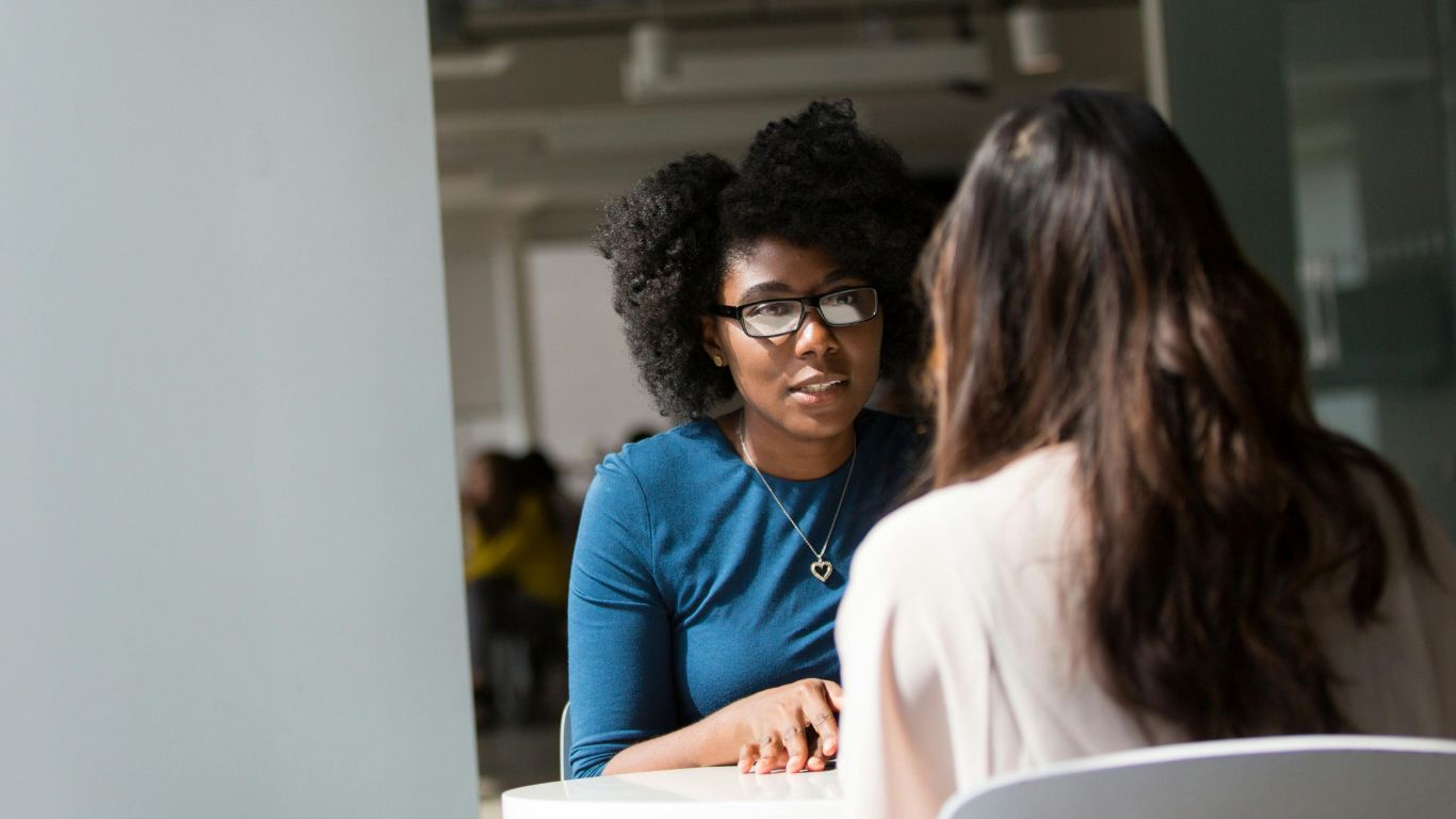 Student engaged in counseling session
