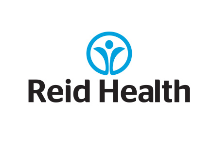 Reid Health logo with a blue circular icon above the words “Reid Health.”