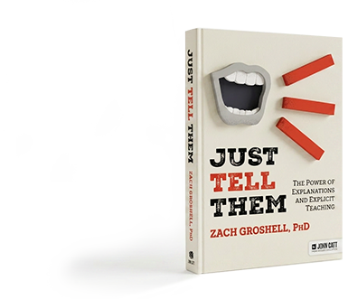 Just Tell Them book cover by Zak Groshell