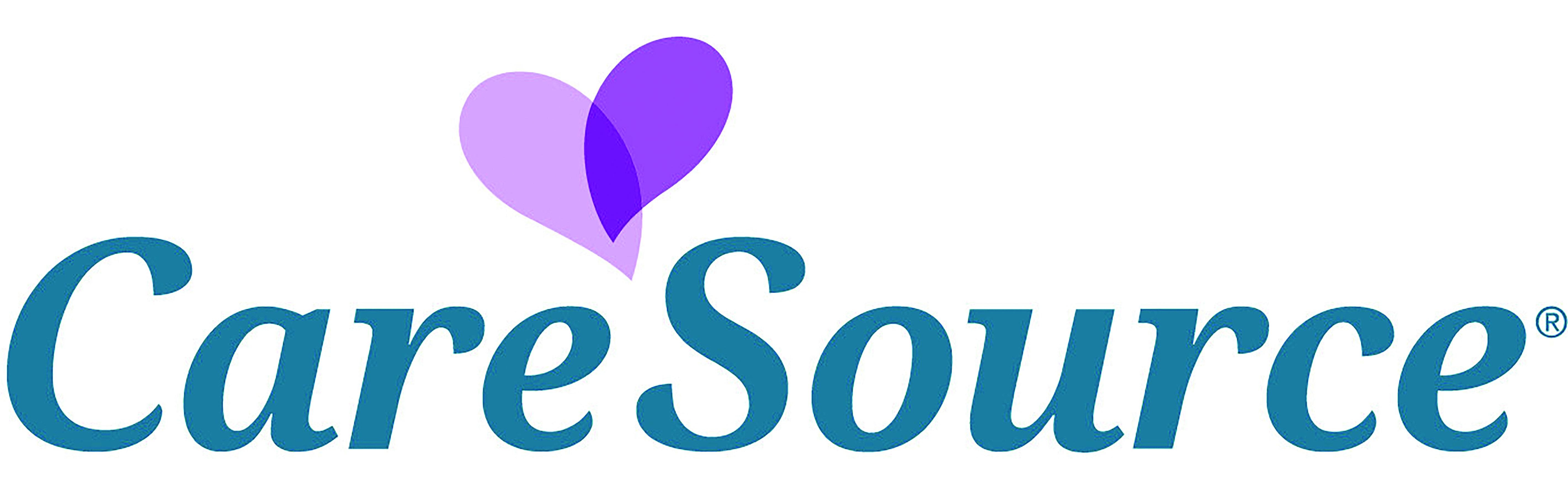 CareSource logo featuring a stylized heart in purple and blue colors.