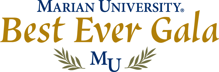 Logo for the BestEver Marian University Gala, featuring the event details and date.
