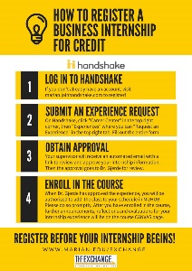 How to register a business internship for credit at Marian University