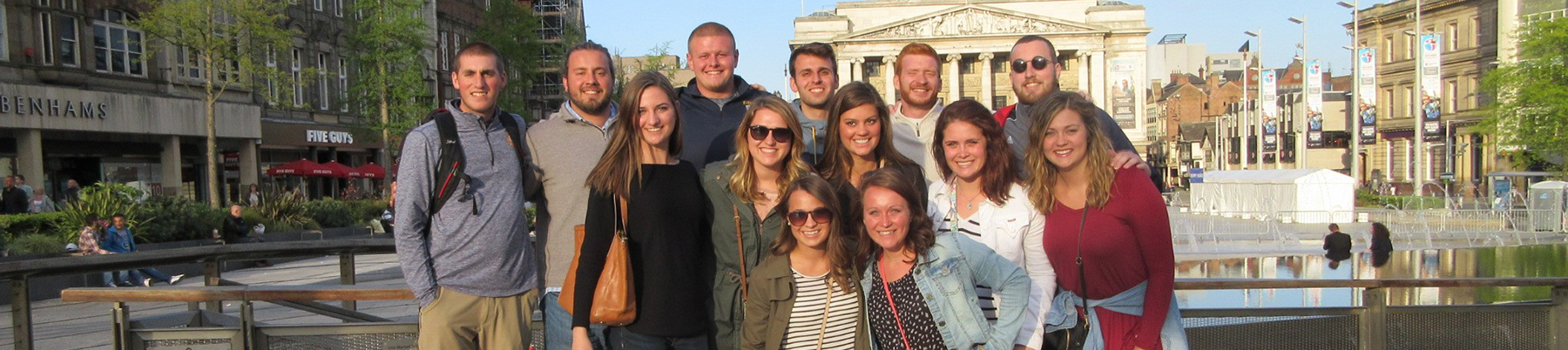 A group of Marian University students in Europe.