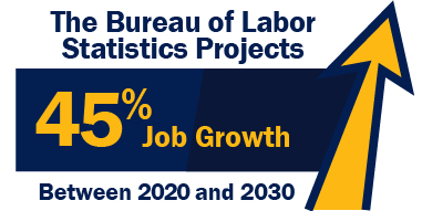 The Bureau of Labor Statistics Projects 45% Job Growth Between 2020 and 2030