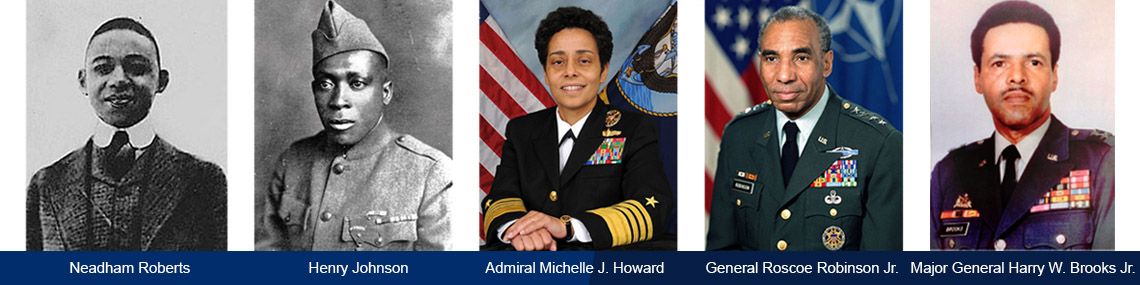 Black History Month blog header image with military heros