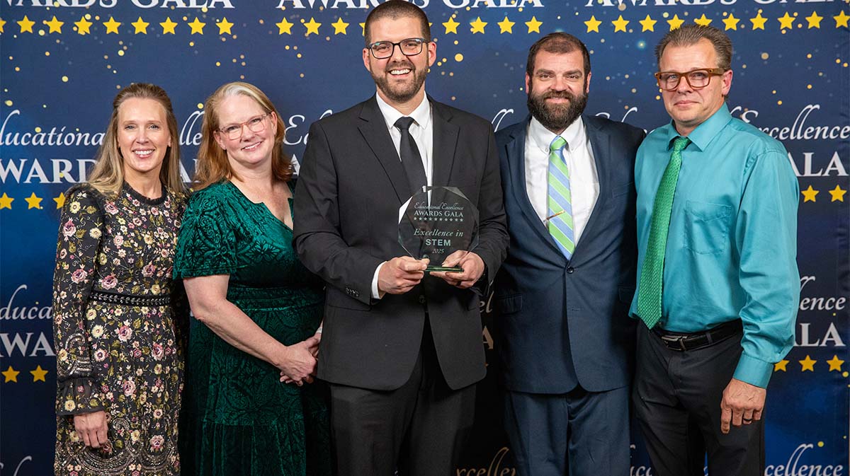 Award recipients posing for a photo