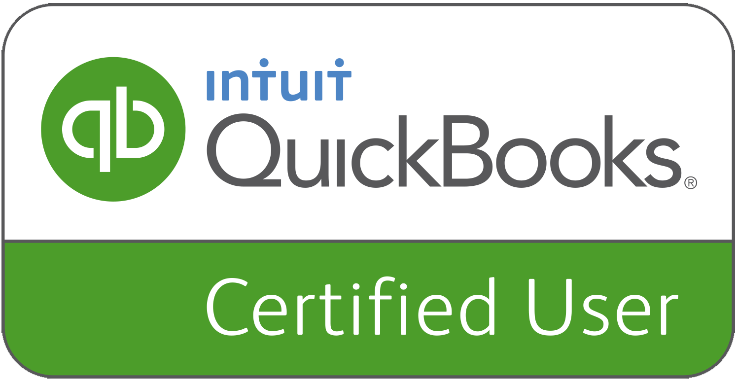 Intuit QuickBooks Certified User logo badge.