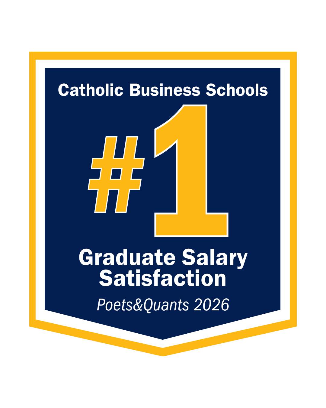 Catholic Business Schools #1 Graduate Salary Satisfaction